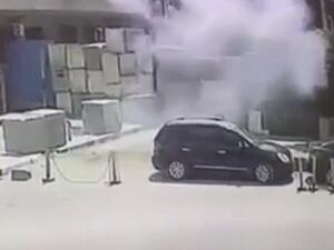 لحظة التفجير الفاشل قرب السفارة الأميركية في القاهرة
