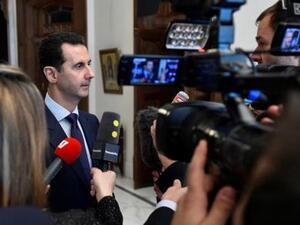 الرئيس السوري بشار الأسد يتحدث إلى صحفيين فرنسيين في دمشق

