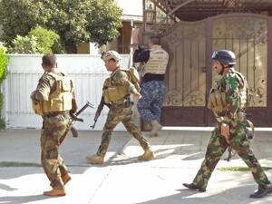 دورية للشرطة العراقية وقوات البشمركة في احياء كركوك الجنوبية
