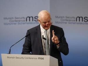 ستافان دي ميستورا مبعوث الأمم المتحدة إلى سوريا يتحدث أمام القمة الأمنية الدولية في ميونيخ
