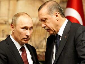 الرئيس الروسي فلاديمير بوتين ونظيره التركي رجب طيب اردوغان