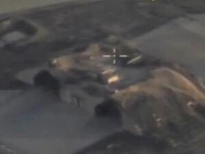 حظيرة للطائرات في قاعدة الشعيرات الجوية السورية في صورة ثابتة من لقطة فيديو بدون تاريخ.

