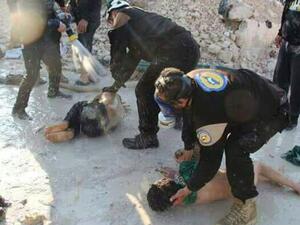 مصابون بالهجوم الكيماوي على خان شيخون