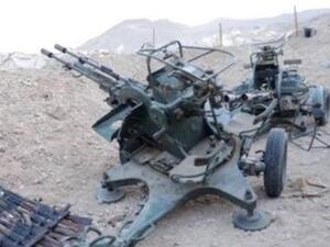 صورة لعتاد عسكري في قاعدة روسية يقال انها في تدمر بسوريا
