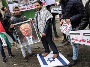 تظاهرات فلسطينية ضد الاعتراف الاميركي بالقدس عاصمة لاسرائيل