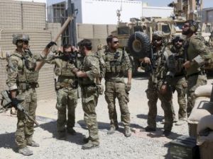 جنود من القوات الخاصة الأمريكية في قاعدة في هلمند بأفغانستان
