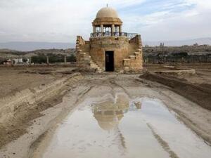 صورة للمنطقة التي أعلن تطهيرها من الألغام بالضفة الغربية يوم الاحد
