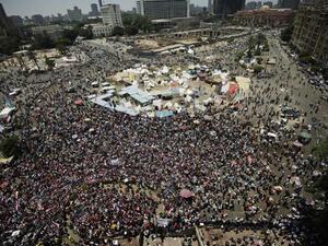 Egyptians protest against President Mohamed Morsi and the Muslim Brotherhood as they join others at Egypt's landmark Tahrir square on June 30 (Gianluigi Guercia / AFP)