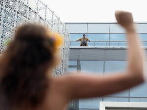  A bare-breasted activists from the women's rights-group Femen protesting outside the Saudi embassy against the prohibition on women driving in Saudi Arabia on October 28, 2013 in Berlin, Germany. [Getty Images]