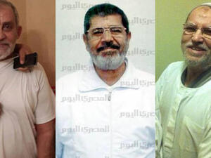  The Muslim Brotherhood General Guide Mohammad Badie, former President Mohammad Mursi and Brotherhood leader Essam el-Erian. [al-arabya, al-masri-al-yaoum]