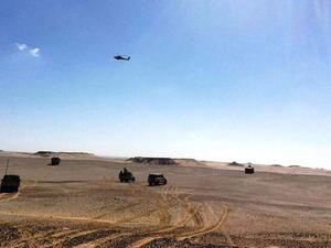 تتبع المجموعة الإرهابية الهاربة بالمنطقة الصحراوية الواقعة غرب مدينة الفيوم