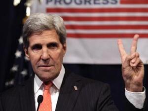 Kerry in Egypt working on continued peace efforts. [Reuters]
