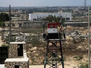 برج مراقبة مصري في مدينة رفح الحدودية مع قطاع غزة