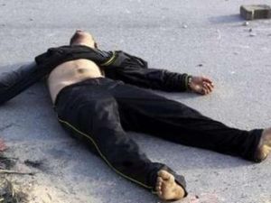 جثة الشاب محمد عاطف الذي قتل برصاص الشرطة في سيناء الخميس