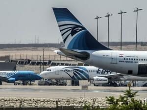 EgyptAir planes are seen on the tarmac at Cairo international airport on May 19, 2016 after an EgyptAir flight from Paris to Cairo crashed into the Mediterranean on with 66 people on board, prompting an investigation into whether it was mechanical failure or a bomb. (AFP/Khaled Desouki) EgyptAir planes are seen on the tarmac at Cairo international airport on May 19, 2016 after an EgyptAir flight from Paris to Cairo crashed into the Mediterranean on with 66 people on board, prompting an investigation into whether it was mechanical failure or a bomb. (AFP/Khaled Desouki)