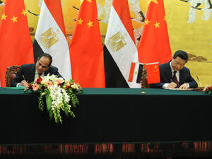 Chinese-Egyptian relations have developed positively over the past period after the Chinese President visited Cairo last January, in a trip that was the first of its kind in 12 years. (File photo)