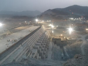 The dam is scheduled to be completed in 2017. (Twitter)