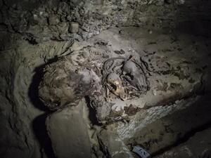 One of the 17 mummies discovered in Egypt last month (Khaled Desouki/AFP)