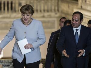 The German offer came during a visit to Egypt by German Chancellor Angela Merkel. (AFP/Khaled Desouki)