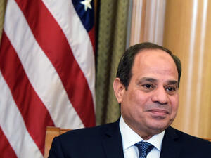 Egypt's president has come under fire for "unfit" remarks he made seemingly towards the Gulf state of Qatar during an inauguration of a military base.  (AFP)