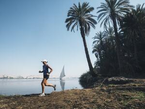 Ultra-runner Mina Guli ran 40 marathons in 40 days on six continents as part of a UN initiative to raise awareness about water consumption.  (Twitter/Mina Guli)