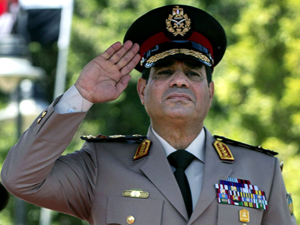 Egyptian President Sisi is expected to give a TV statement after security reasons prevented him from giving his speech in a Cairo square (AFP).