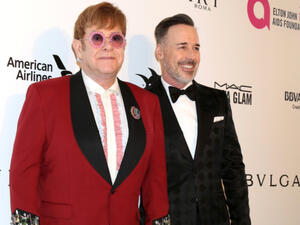 Elton received a beautiful bouquet of flowers and birthday cards from his children, which he shared on Instagram as well. (Source: Kathy Hutchins - Shutterstock)