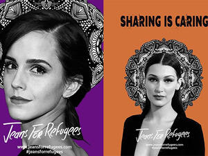 Proceeds of the fundraising are going to the International Rescue Committee, a global charity organisation whose focus is refugees.