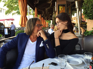 Bella Hadid celebrated Father's Day a day early with a meal at Via Alloro in Beverly Hills. (Instagram/Bella Hadid)

