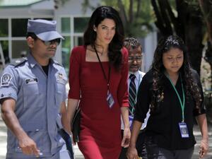 Government officials in the Maldives allegedly knew what was discussed by the time Amal and her team left the prison. (AFP/Str)