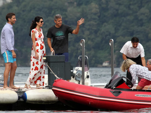George and Amal Clooney regularly take time out and visit Lake Como with their celebrity friends. (Pop Sugar)