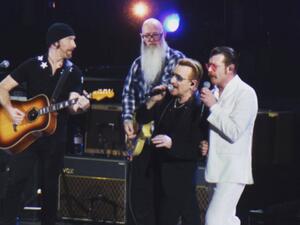 Eagles of Death Metal joined U2 on stage in Paris on Monday night. (Facebook)