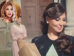 Maya Diab loves her some "Ya Merayti”. (Screenshot from clip edited for illustrative purposes)