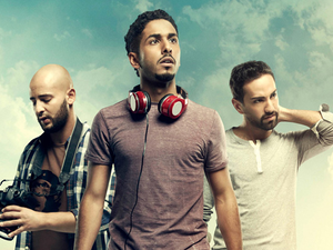 Shadi Alfons, Fahad Albutairi and Fadi Rifaai star in Ali Mostafa's film 'From A to B'. (Arab Film Festival)
