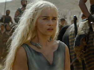 Daenerys Targaryen is taken by the Dothraki in episode one of season six. (HBO)