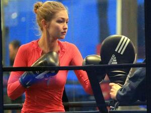 Gigi started boxing when she moved to New York for her modelling career. (GotCeleb.com)