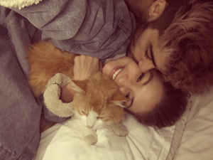Since stepping out together means so much security, Gigi and Zayn seem purr-fectly fine indoors! (Instagram/Gigi Hadid)