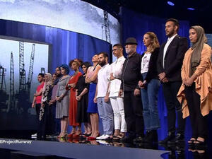 Getting catty on the catwalk! The contestants of Project Runway Middle East. (MBC)