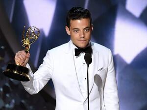 The Egyptian-American actor said that his surprise win represented a move in the industry towards being as progressive as possible. (AFP/Kevin Winter)