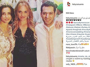 Meryem Uzerli, known better as "Huyam" in the drama series Harem al-Sultan, seen at a wedding in Morocco. (Instagram)
