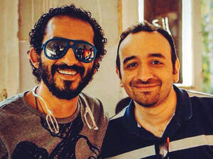 Ahmed Helmy captured on camera with "Excusable" director Amro Salama on location (Image: Facebook)