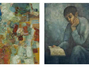 Chafic Abboud ”Untitled” and Louay Kayyali ”Boy Reading”
