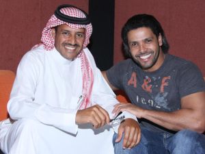 الفنان الإماراتي عبد المنعم العامري والفنان خالد عبدالرحمن