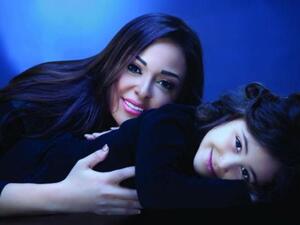 الفنانة داليا البحيري مع ابنتها قسمت