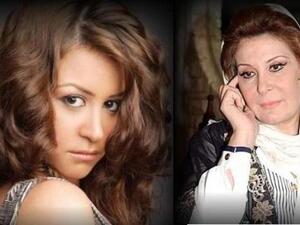 الفنانة منة شلبي ووالدتها 