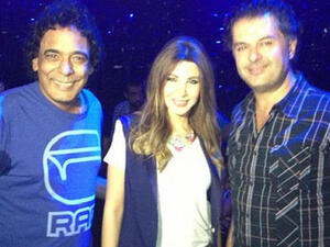 الفنان راغب علامة والفنانة نانسي عجرم والفنان محمد منير 