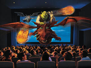 Shrek 4D in theaters in the US. (Image: Telepresenceoptions.com)