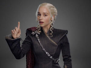 "Hang on," says Daenerys, contemplating the size issue. (HBO)