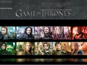 The set includes 10 characters from the show and a few creatures (Source: Royal Mail - Twitter)