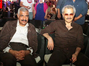 Hisham Moustafa with HRH Prince Al-Waleed bin Talal. (Photo released by SOHO Square)